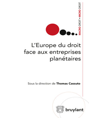 cover image of L'Europe du droit face aux entreprises planétaires